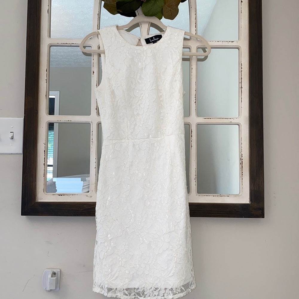 Ivory dress. Wedding/rehearsal dinner or Bachelorette party dress